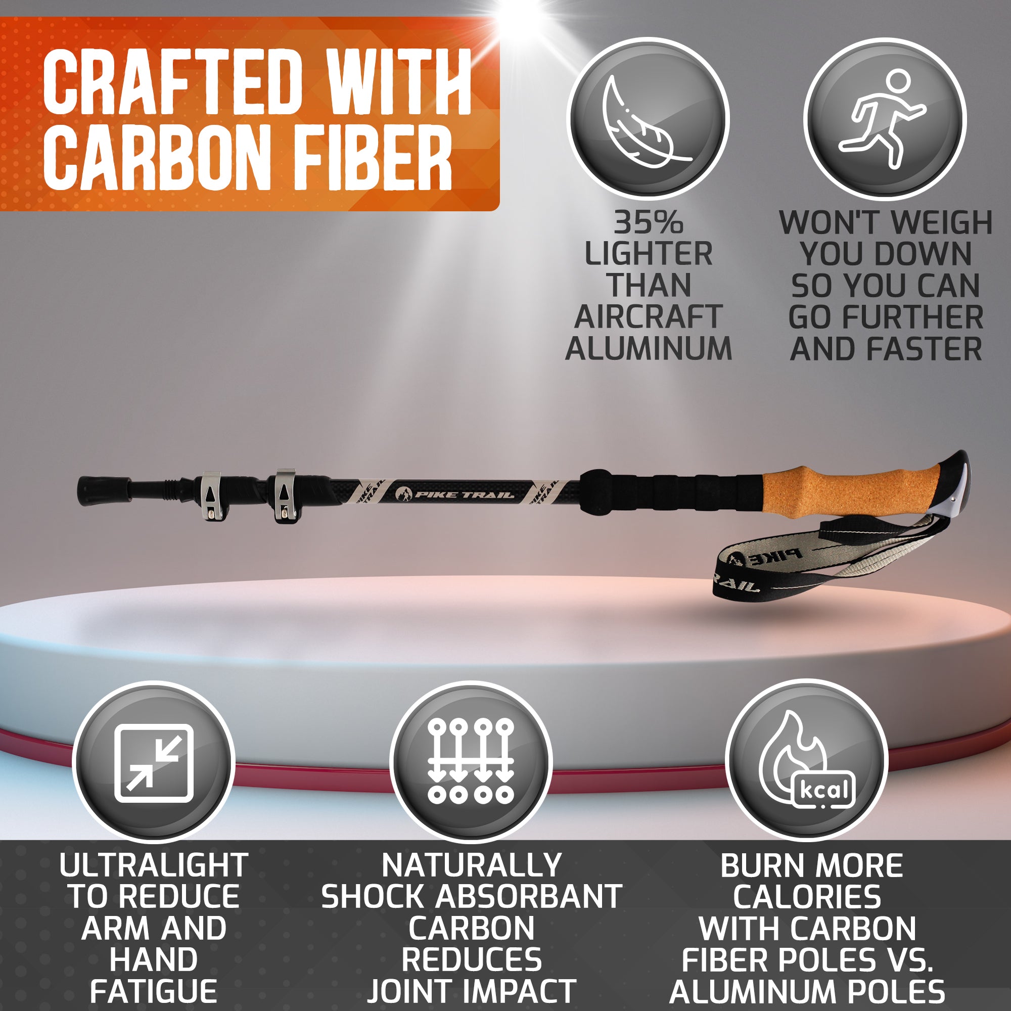 Carbon Fiber Trekking Poles – Lightweight, Adjustable Hiking Poles for Every Adventure