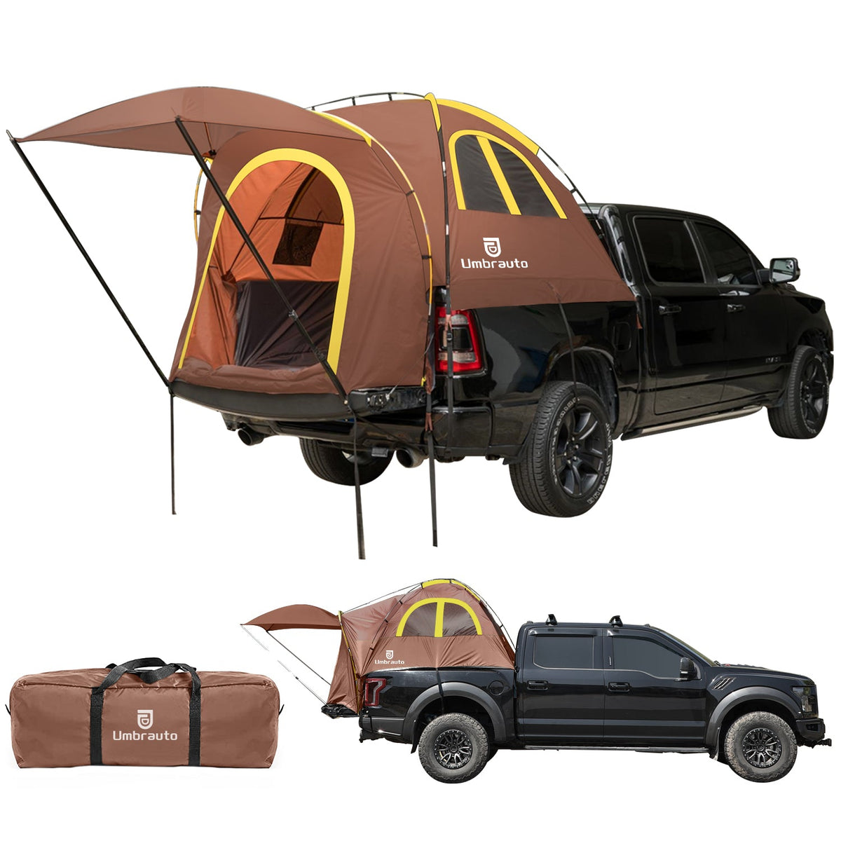 Truck Bed Tent with Awning,Fits 5.5-5.8 ft Truck Beds | PU3000mm Waterproof Pickup Tent