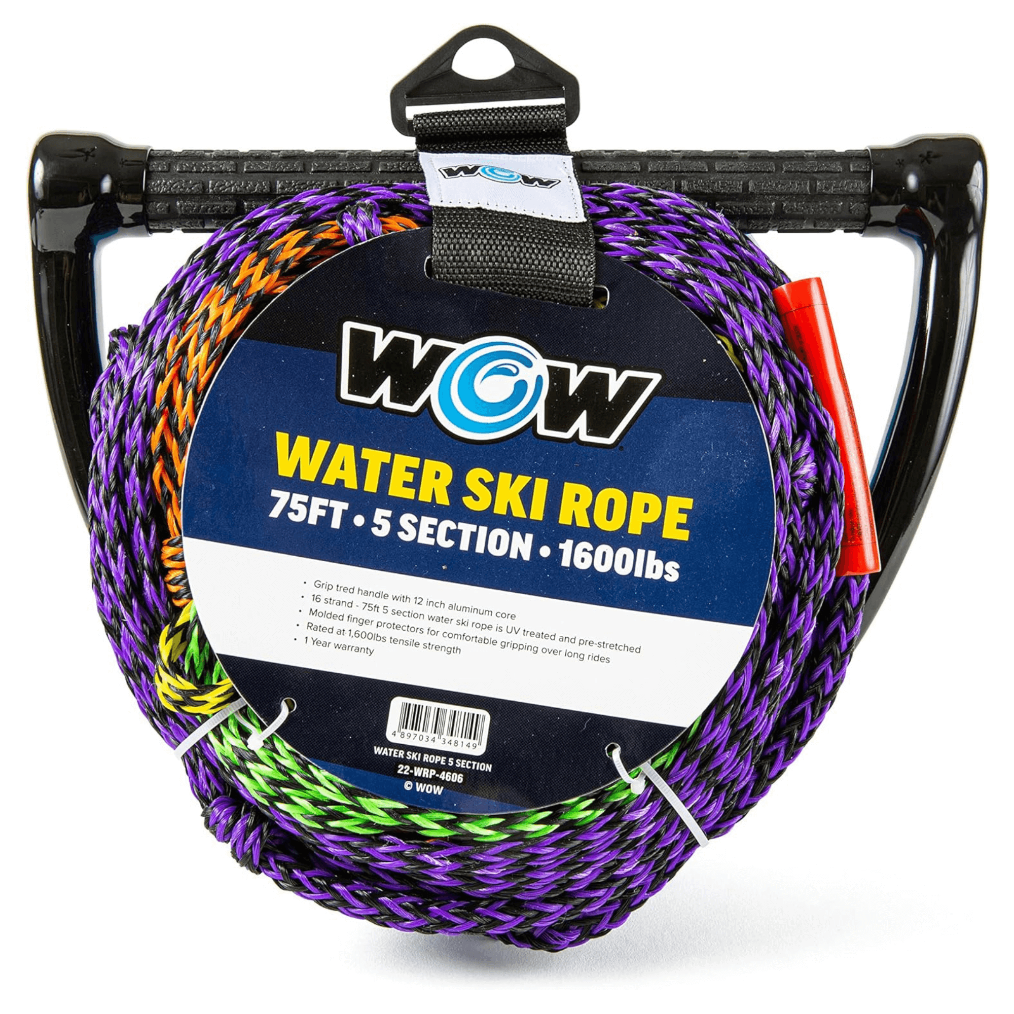 Watersports 75ft 5-Section Pre-Stretched Water Ski Rope
