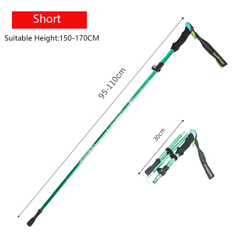 Anti Shock Walking Stick/Telescopic Baton Ultralight Aluminum Alloy  5-Section 1Piece