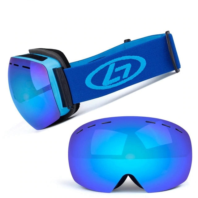 Ski Goggles Double Layers UV Anti-fog Big Ski Mask Snowboard Goggles Men Women