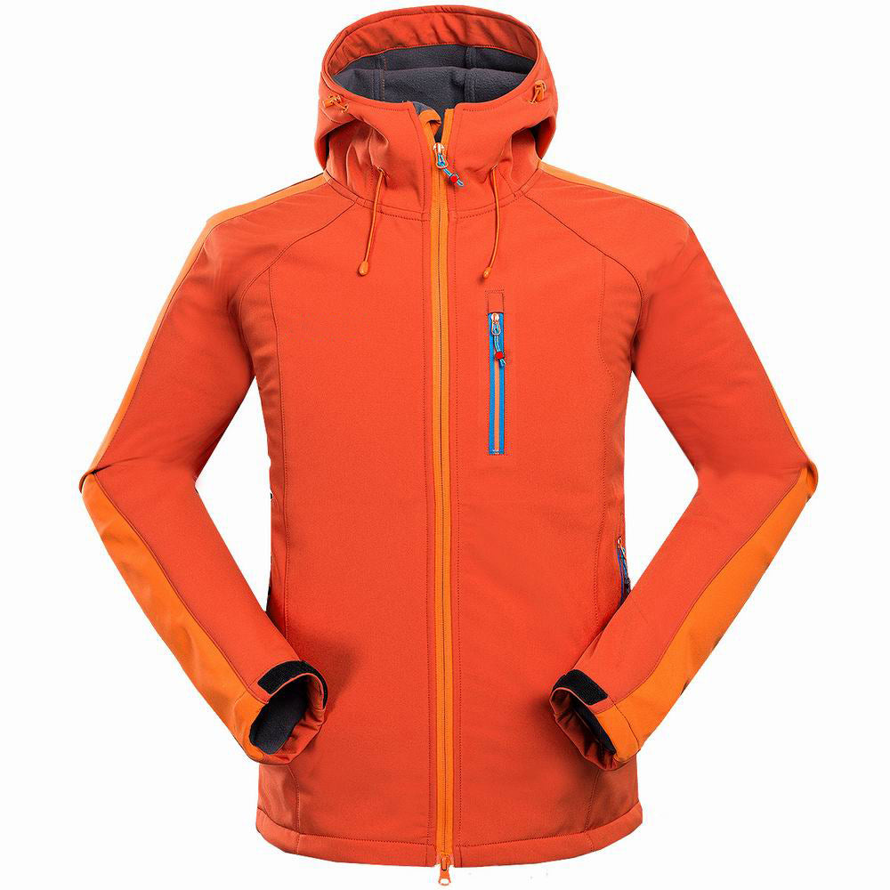 New men outdoor mountaineering camping leisure sports clothing anti wind compound jacket