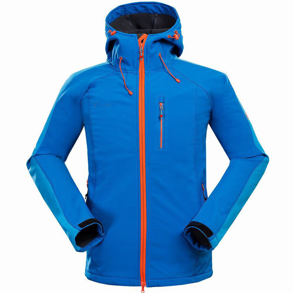 New men outdoor mountaineering camping leisure sports clothing anti wind compound jacket