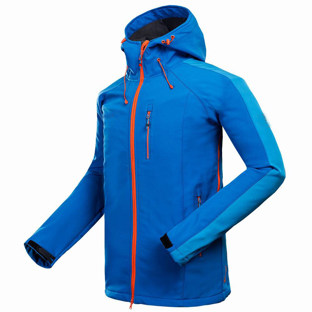 New men outdoor mountaineering camping leisure sports clothing anti wind compound jacket