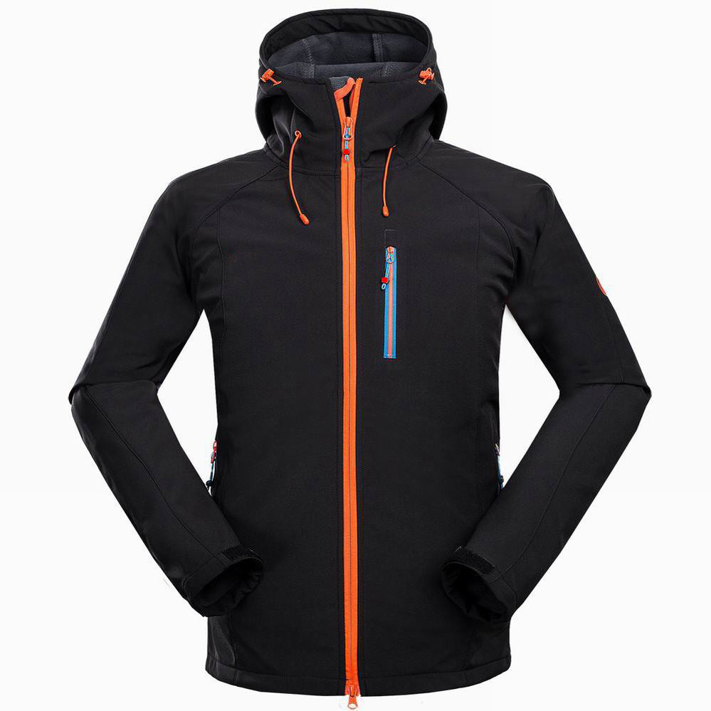 New men outdoor mountaineering camping leisure sports clothing anti wind compound jacket