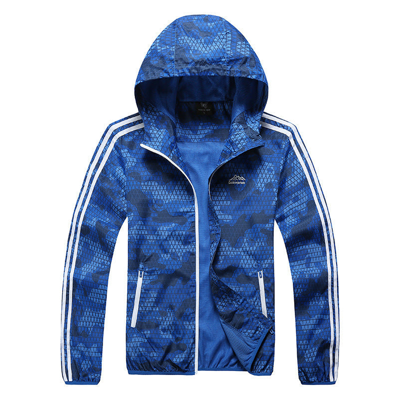 Outdoor Summer Men's Thin Long Sleeved Jacket Waterproof And Breathable Clothes