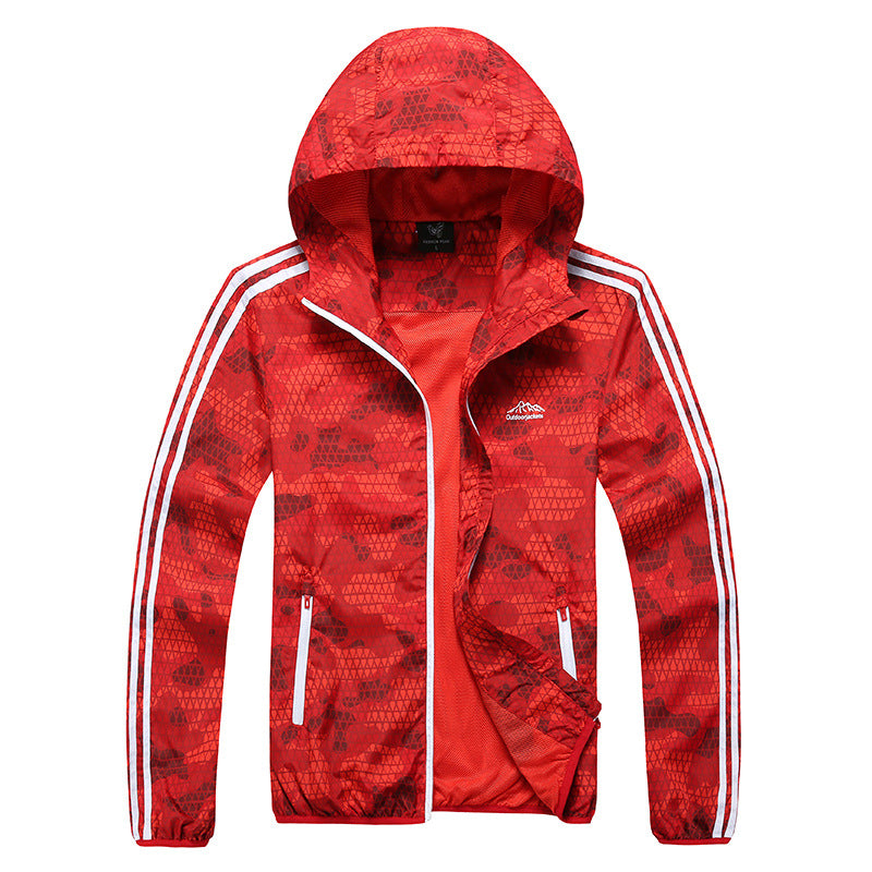 Outdoor Summer Men's Thin Long Sleeved Jacket Waterproof And Breathable Clothes