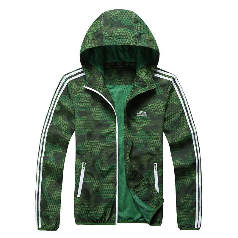 Outdoor Summer Men's Thin Long Sleeved Jacket Waterproof And Breathable Clothes