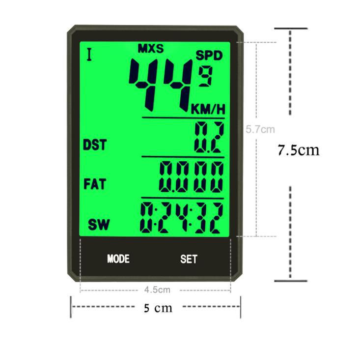 Waterproof Bicycle Computer With Backlight Wireless Wired Computer