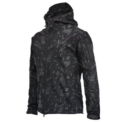 Men's Jacket Waterproof Fleece Camouflage Soft Shell Clothing Tactical Outdoor