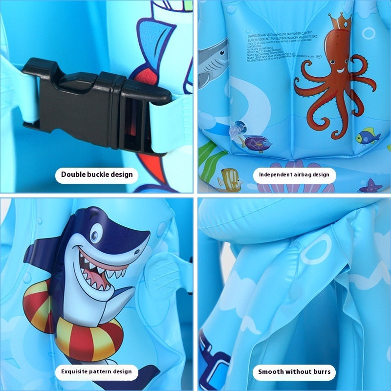 Kids Swimming Large Floating Vest Inflatable Life Jacket