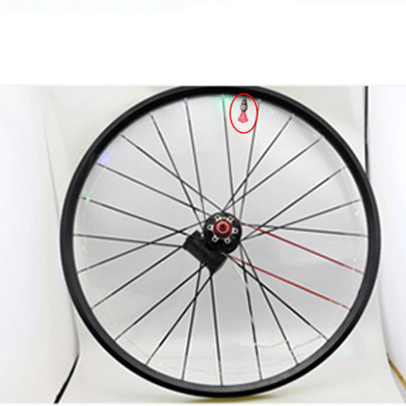 2PCS Bicycle Valve Lights Wheel Spokes Tire LED Light