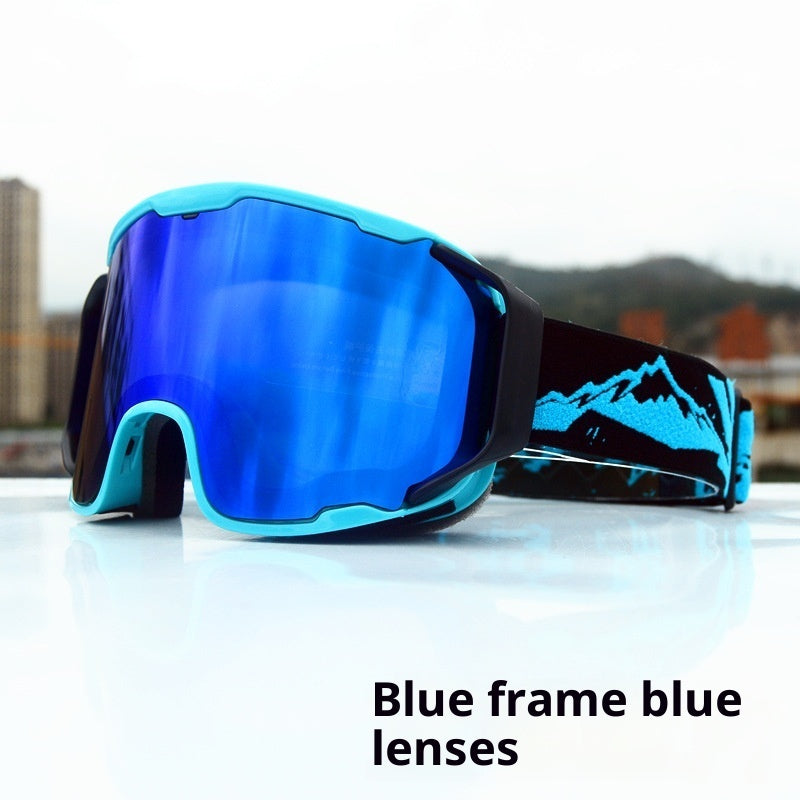 Ski Goggles Double-layer Anti-fog Full Real Film Ski Goggles