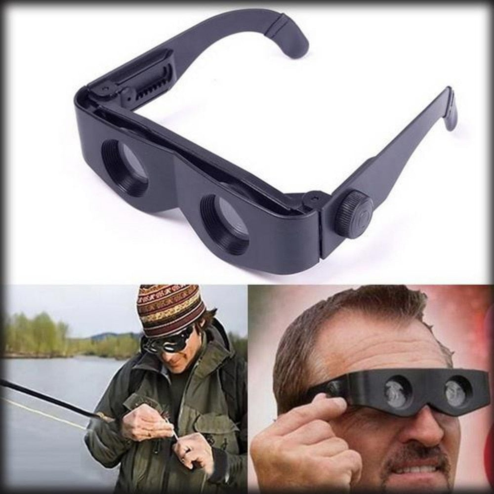 Portable Glasses Style Telescope Magnifier Binoculars For Fishing/ Hiking/ Telescope