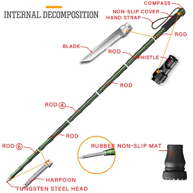Outdoor defense Tactical stick  Hiking/Camping equipment/folding tools/Walking Sticks