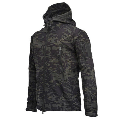 Men's Jacket Waterproof Fleece Camouflage Soft Shell Clothing Tactical Outdoor