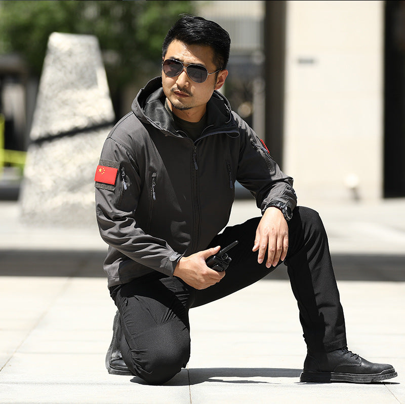 Men's Jacket Waterproof Fleece Camouflage Soft Shell Clothing Tactical Outdoor