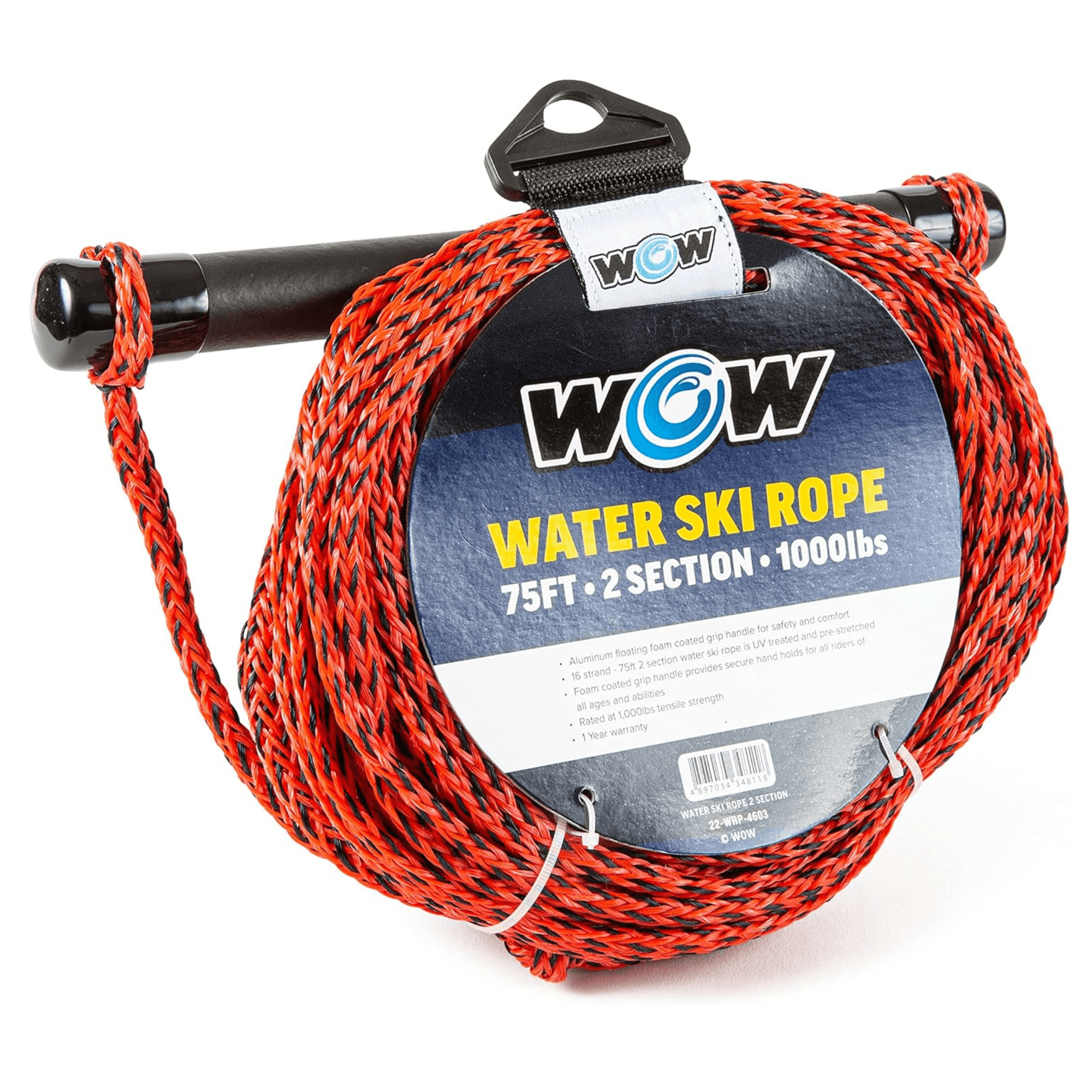 Watersports 75ft 2-Section UV Treated Water Ski Rope