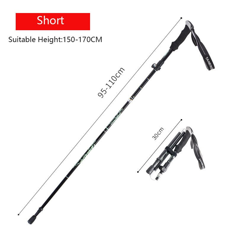 Anti Shock Walking Stick/Telescopic Baton Ultralight Aluminum Alloy  5-Section 1Piece