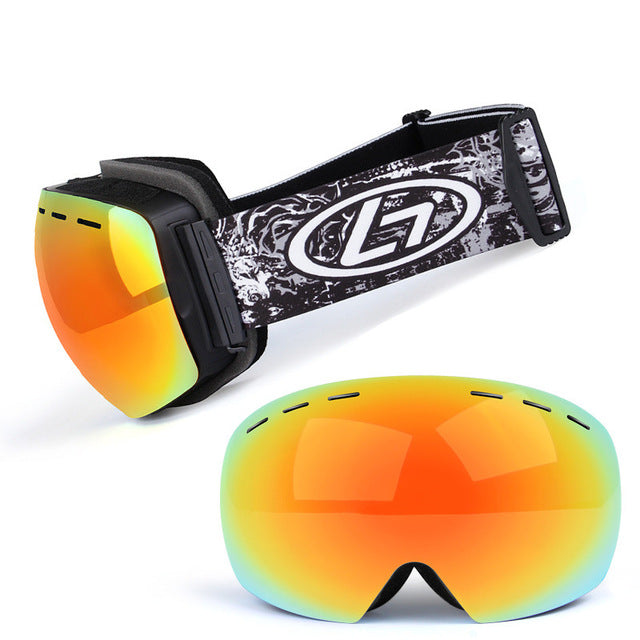 Ski Goggles Double Layers UV Anti-fog Big Ski Mask Snowboard Goggles Men Women