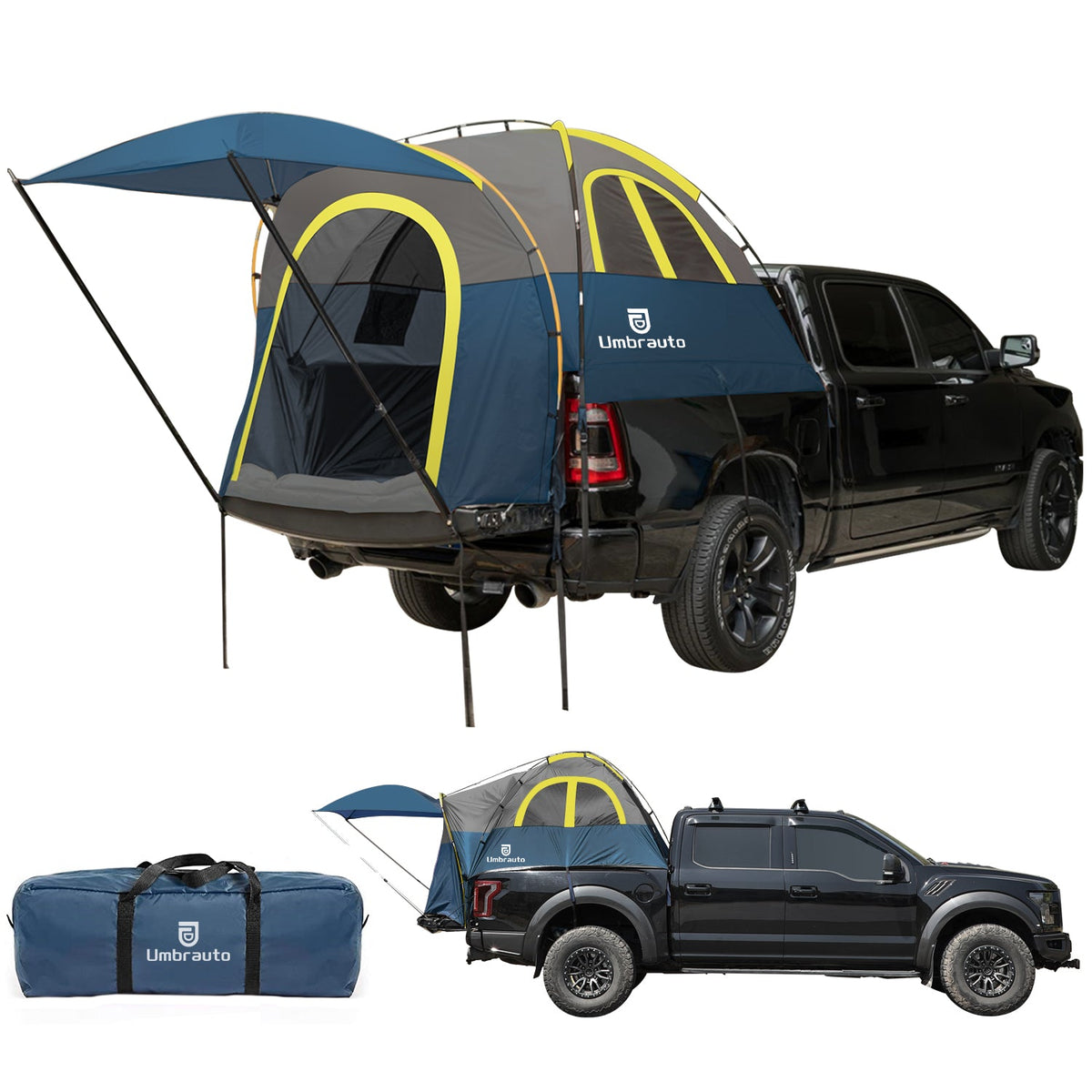 Truck Bed Tent with Awning,Fits 5.5-5.8 ft Truck Beds | PU3000mm Waterproof Pickup Tent