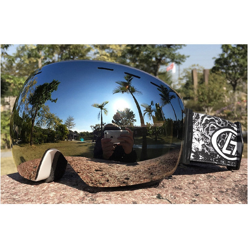 Ski Goggles Double Layers UV Anti-fog Big Ski Mask Snowboard Goggles Men Women