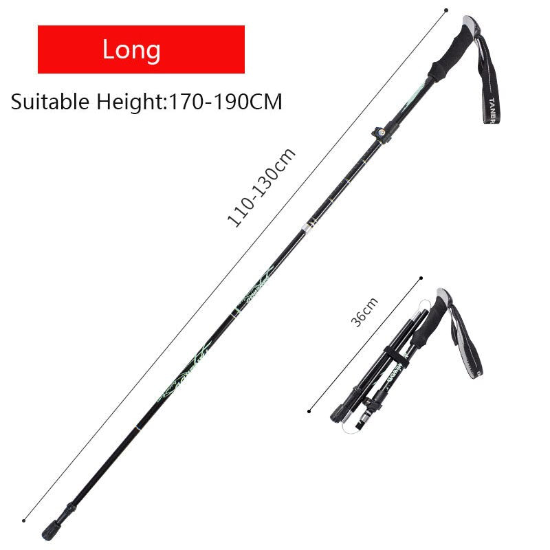 Anti Shock Walking Stick/Telescopic Baton Ultralight Aluminum Alloy  5-Section 1Piece