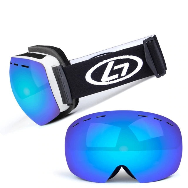 Ski Goggles Double Layers UV Anti-fog Big Ski Mask Snowboard Goggles Men Women