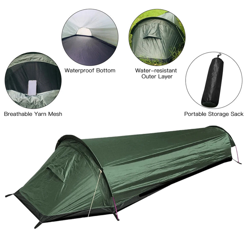 Camping Single Person Tent/Ultralight Compact/Larger Space/Waterproof