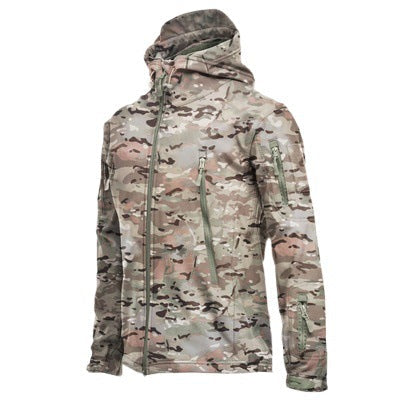Men's Jacket Waterproof Fleece Camouflage Soft Shell Clothing Tactical Outdoor
