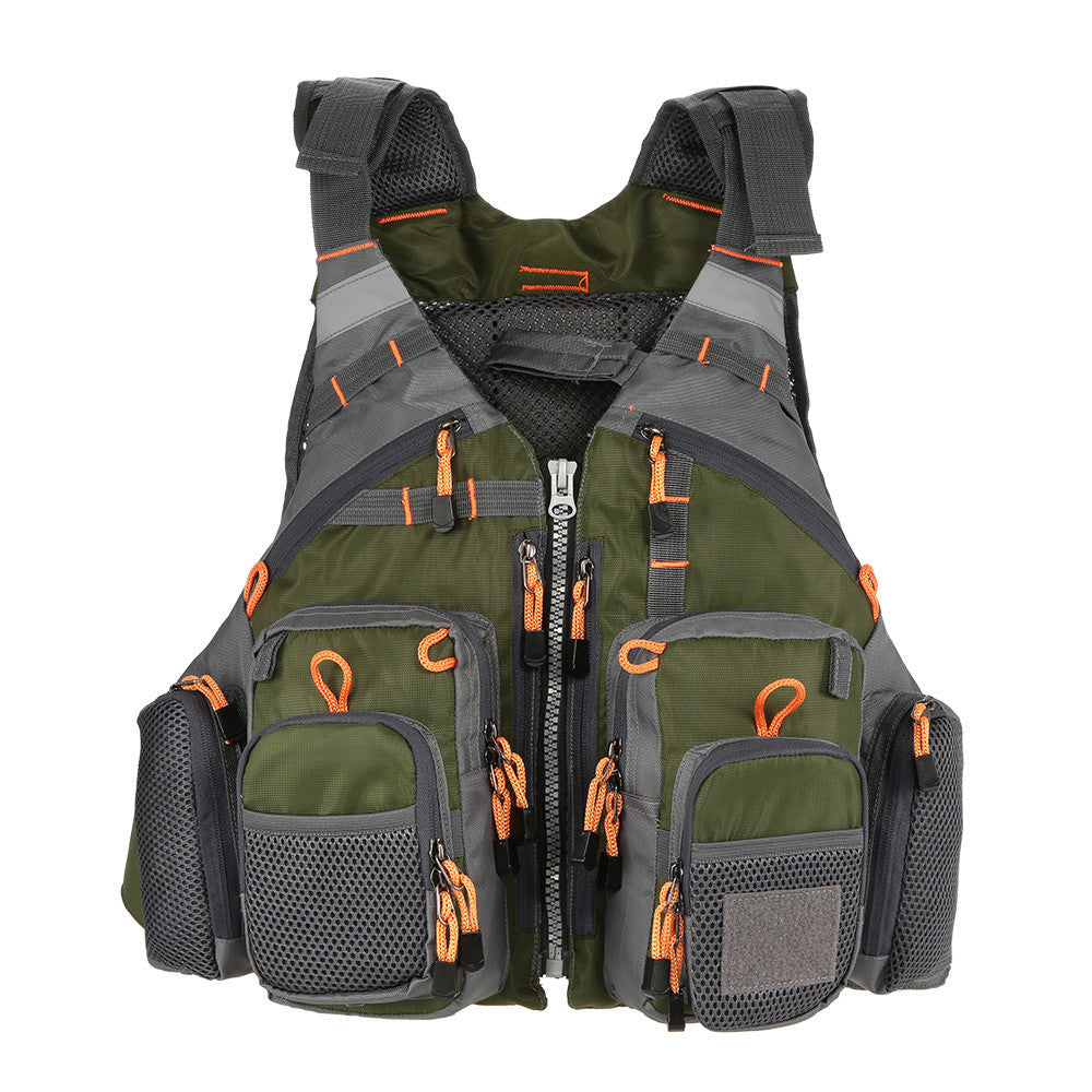 Outdoor Fishing Life Vest Men Breathable Swimming Safety Waistcoat Survival Utility Vest