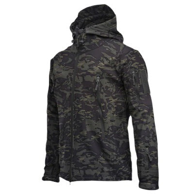 Men's Jacket Waterproof Fleece Camouflage Soft Shell Clothing Tactical Outdoor