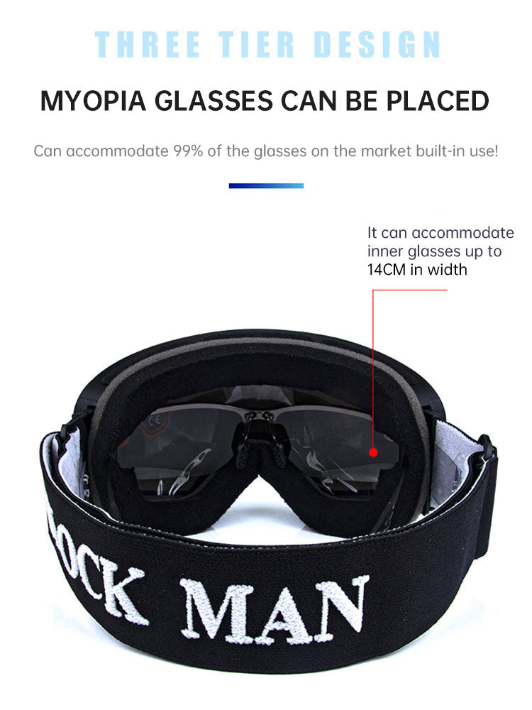 Winter Outdoor Sports Goggles/Double Layer/Anti Fog/Single Double Plate Snow Goggles
