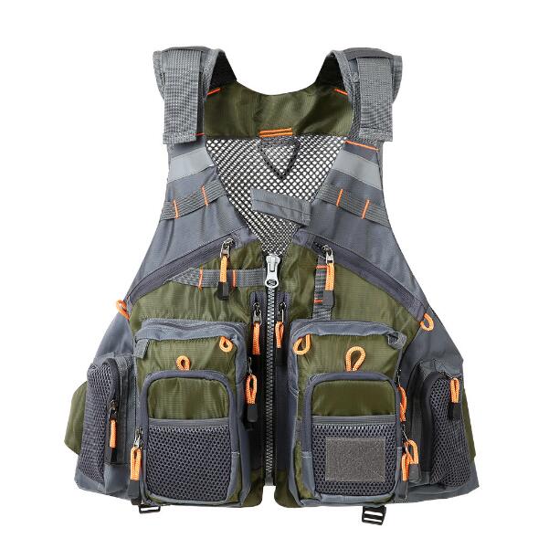 Outdoor Fishing Life Vest Men Breathable Swimming Safety Waistcoat Survival Utility Vest