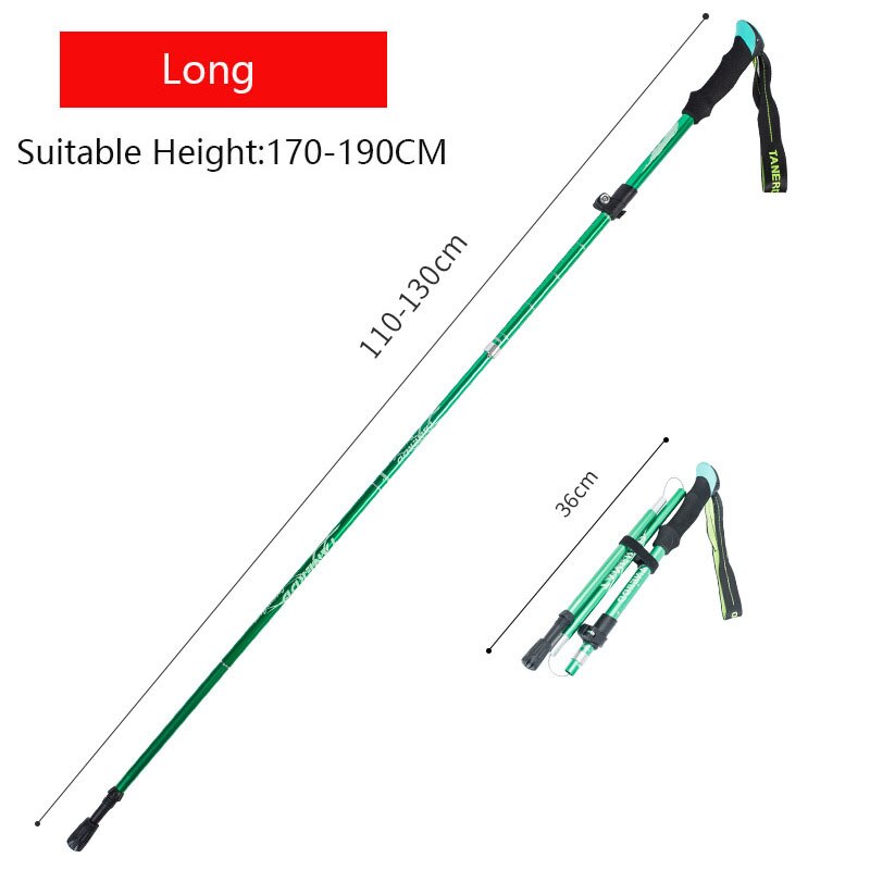 Anti Shock Walking Stick/Telescopic Baton Ultralight Aluminum Alloy  5-Section 1Piece