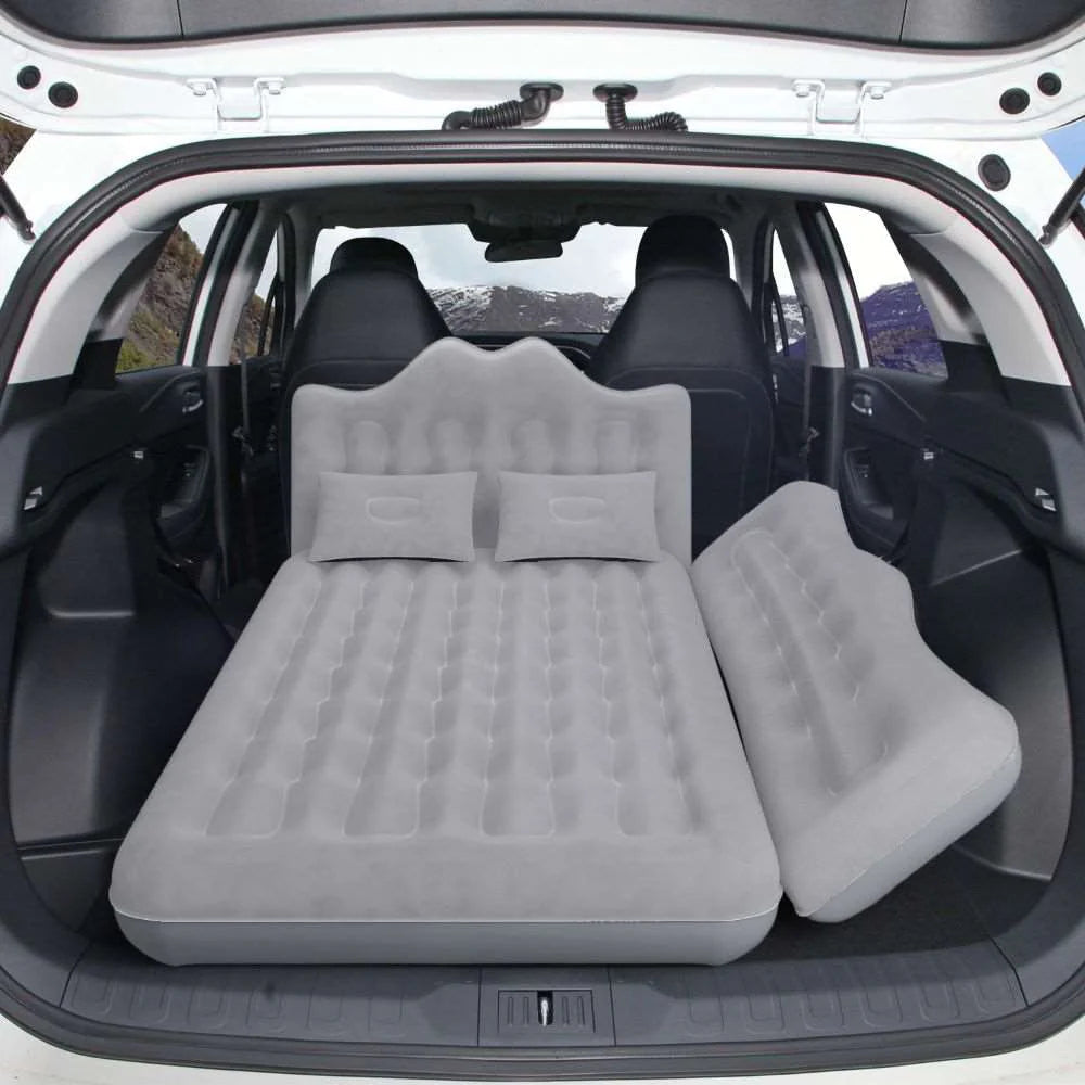 29.53in/75cm Wide Car Air Mattress/Inflatable SUV/Truck/Van Bed with Pump & Pillows, Gray