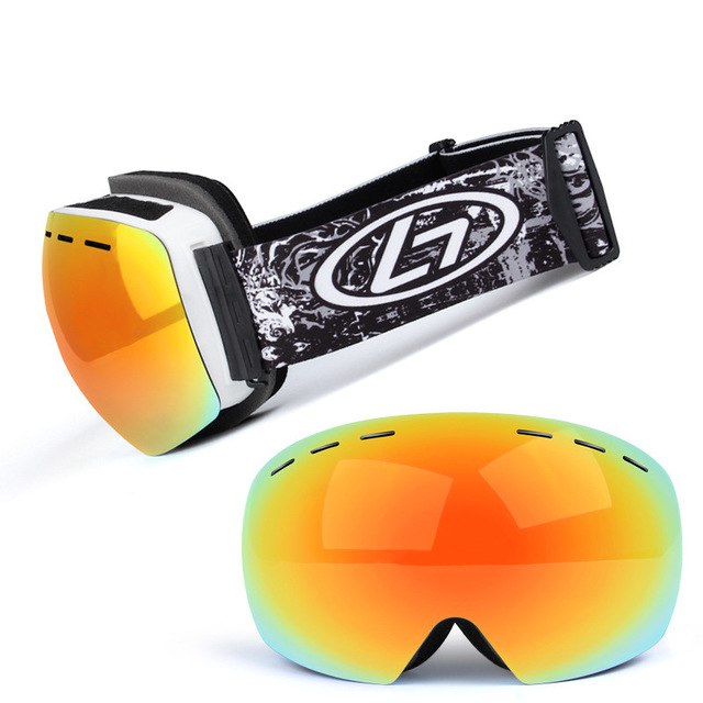 Ski Goggles Double Layers UV Anti-fog Big Ski Mask Snowboard Goggles Men Women