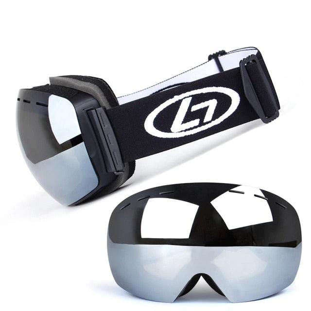 Ski Goggles Double Layers UV Anti-fog Big Ski Mask Snowboard Goggles Men Women