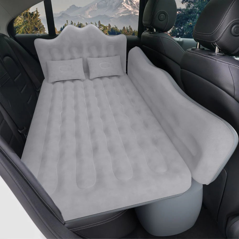 29.53in/75cm Wide Car Air Mattress/Inflatable SUV/Truck/Van Bed with Pump & Pillows, Gray