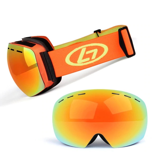 Ski Goggles Double Layers UV Anti-fog Big Ski Mask Snowboard Goggles Men Women