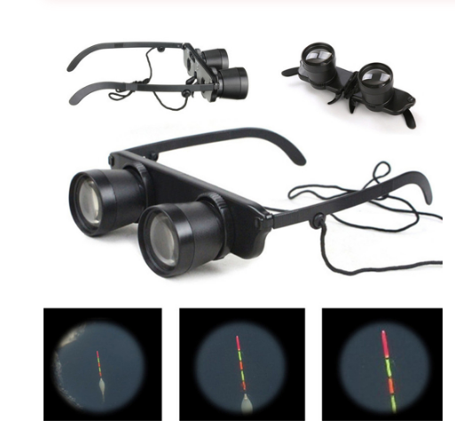 Portable Glasses Style Telescope Magnifier Binoculars For Fishing/ Hiking/ Telescope