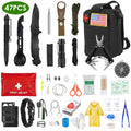 47Pcs Emergency Survival Kit / EDC Gear Equipment Tool  & First Aid Supplies Kit