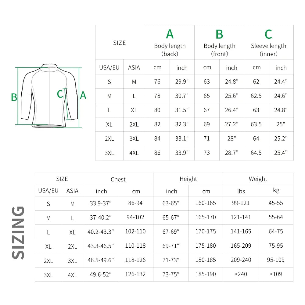 Men Cycling Windbreaker MTB Bicycle Long Sleeve Coat Water Resistant Clothing