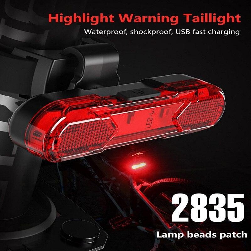 Bicycle Lights Waterproof Riding Rear Light Usb Rechargeable Mountain Bike Headlight