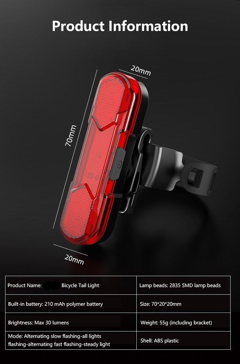 Bicycle Lights Waterproof Riding Rear Light Usb Rechargeable Mountain Bike Headlight