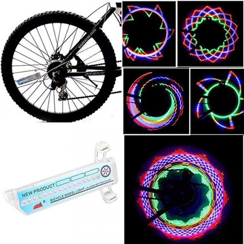 Bicycle/Motor Bike Tire Wheel Lights/32 Patterns/LED Flash/Night Light Safe Accessories
