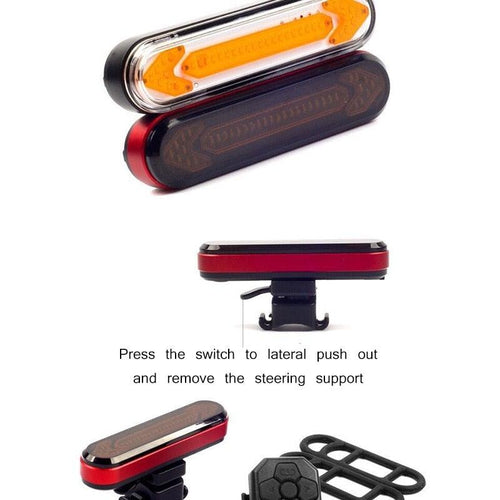 Bike Taillight USB Remote Wireless Control/Rear Lamp/Turn Signal Light