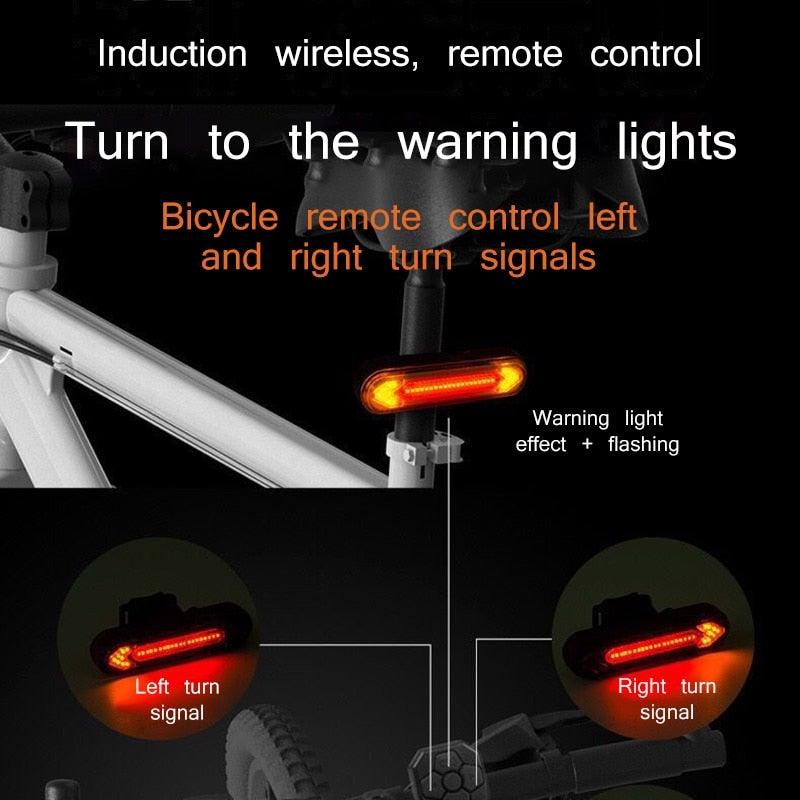 Bike Taillight USB Remote Wireless Control/Rear Lamp/Turn Signal Light