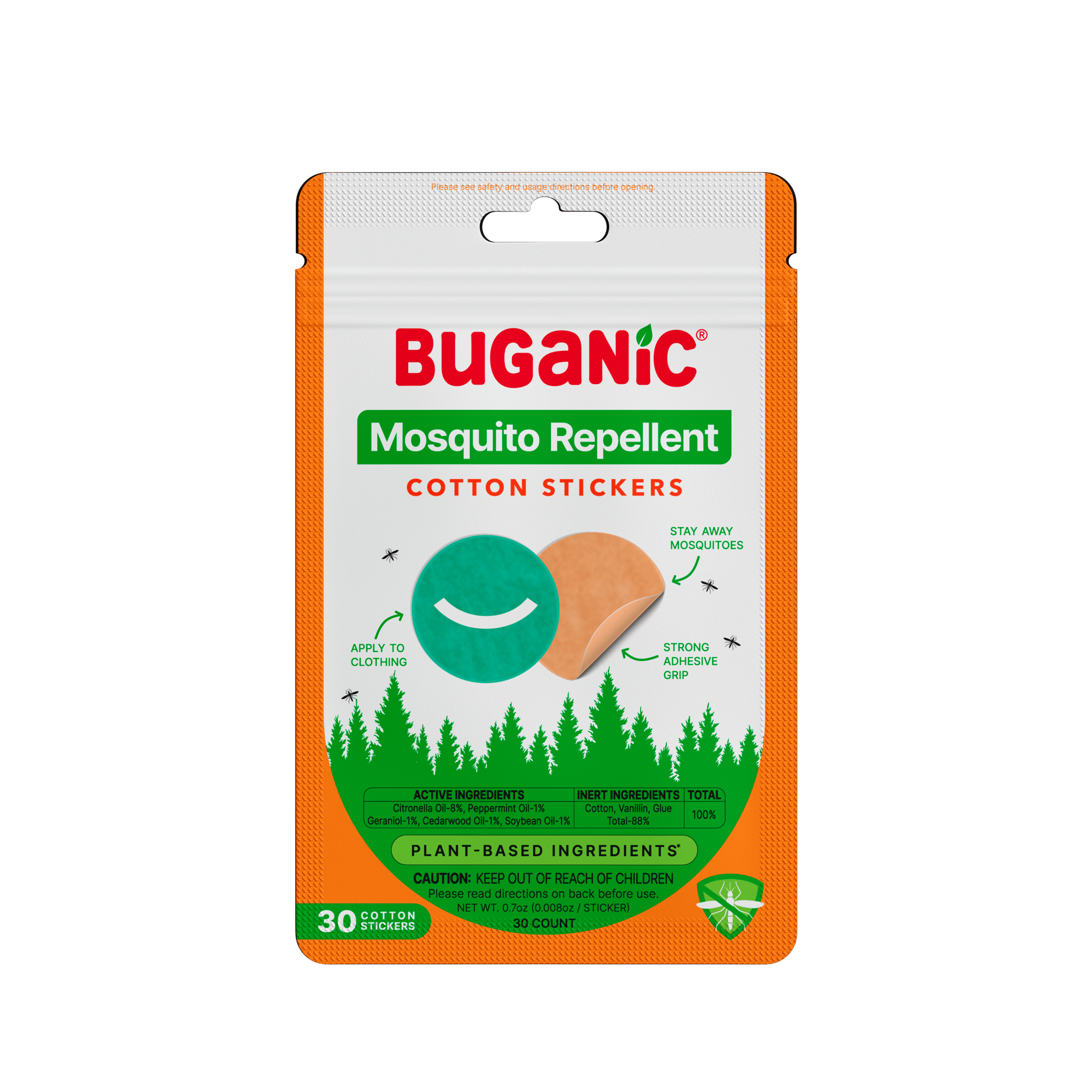 Buganic Mosquito Repellent Cotton Stickers