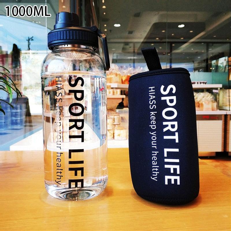 Glass Water Bottle/Drink Bottles For Outdoors/Portable Drinkware /Eco-friendly Wide Mouth